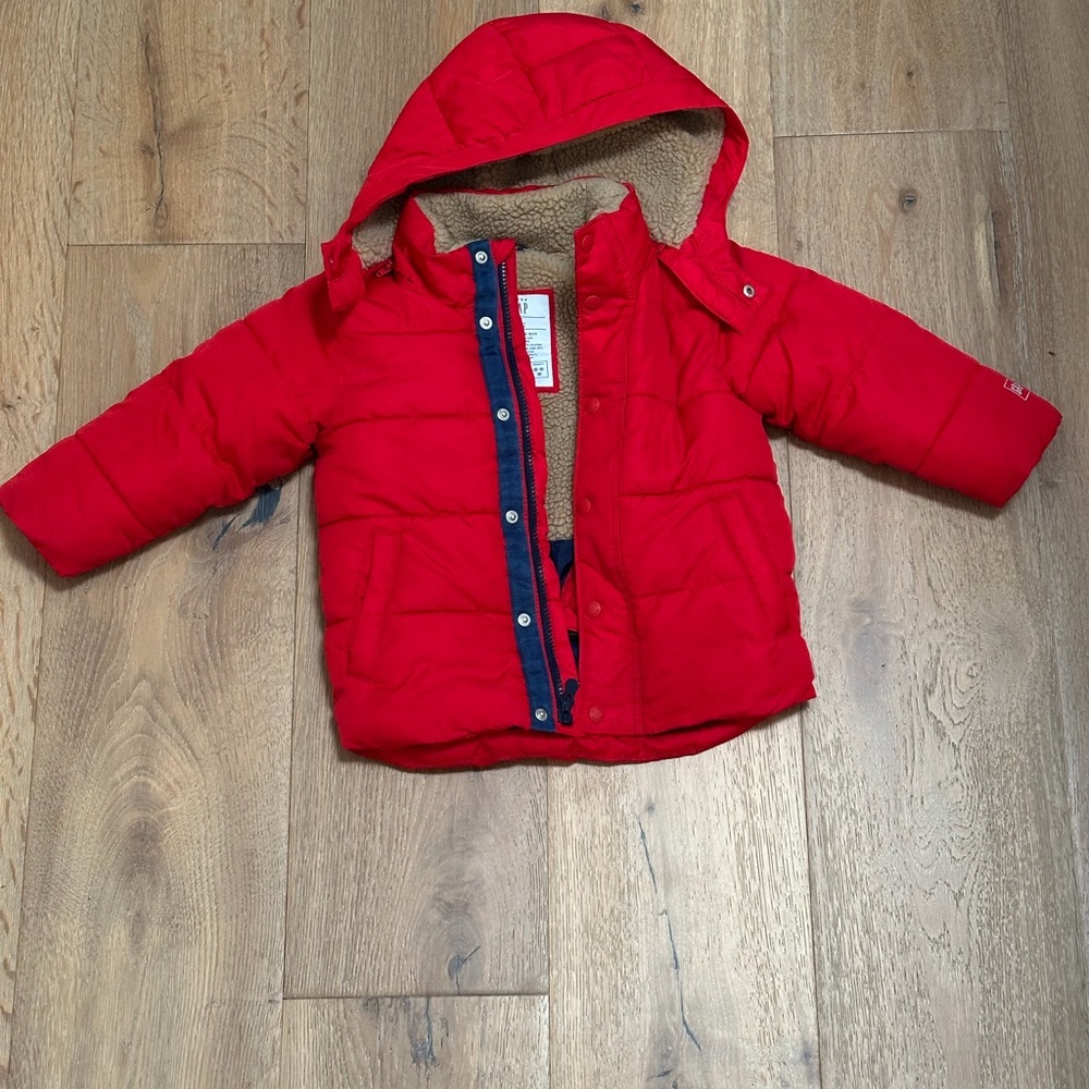 Baby GAP Red Toddler Jacket with Sherpa Lining